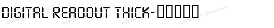 DIGital Readout Thick字体转换